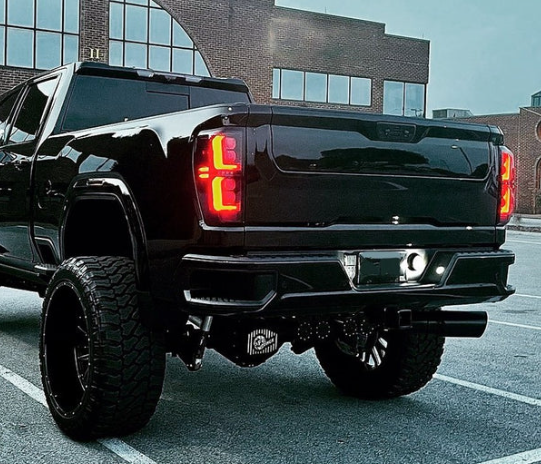 GMC Sierra 2500/3500 2020-2023 LED Tail Lights - Smoked OLED Replacement for OEM - Perfect for Night Driving & Off-Road Adventures