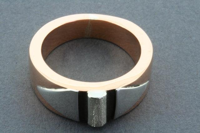 Sterling Silver & Copper Wing Ring for Women - Elegant Jewelry Gift for Birthday, Anniversary & Everyday Wear