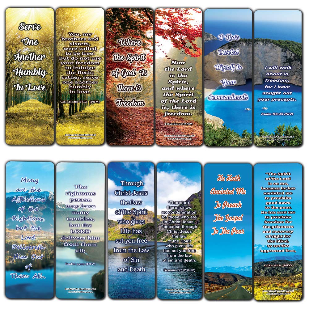NewEights Inspirational Bible Bookmarks (12-Pack) - Bulk Religious Bookmark Set with Scripture Verses - Perfect for Ministers, Pastors & Bible Study Groups - Ideal for Church Events, Sunday School & Personal Devotion