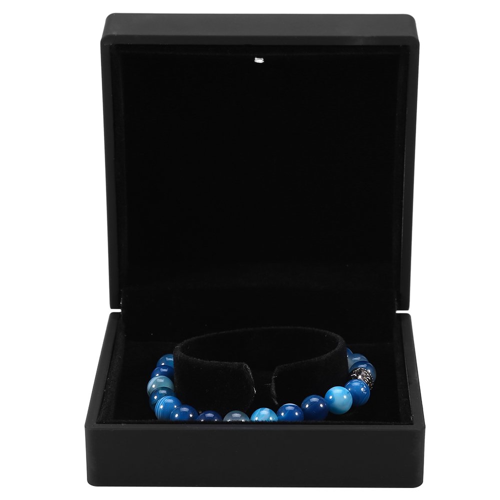LED Lighted Jewelry Gift Box - Premium Soft Plush Display Case for Rings, Pendants, Bracelets & Necklaces | Elegant Storage Solution for Earrings, Engagement & Wedding Jewelry | Perfect for Gifting, Display & Organized Jewelry Storage