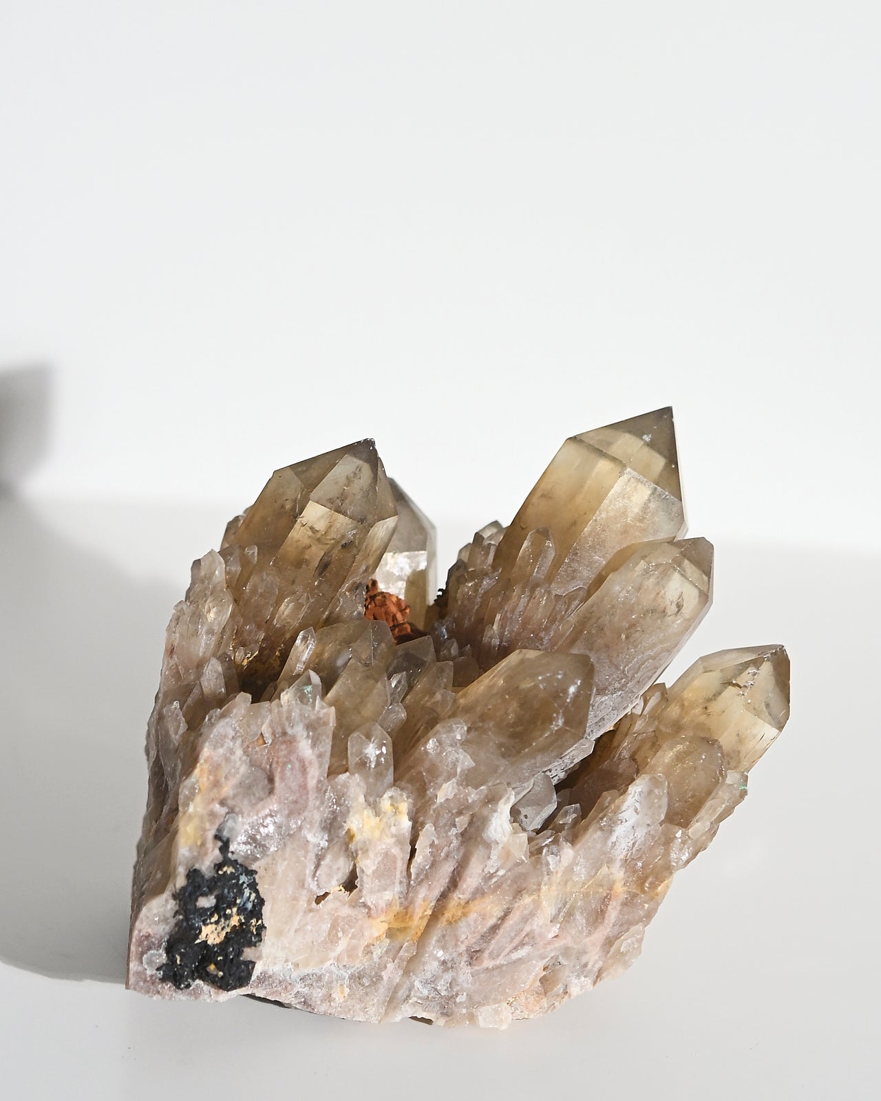Natural Elestial Citrine Crystal Cluster - 1lb Raw Healing Stone for Meditation, Reiki, and Home Decor