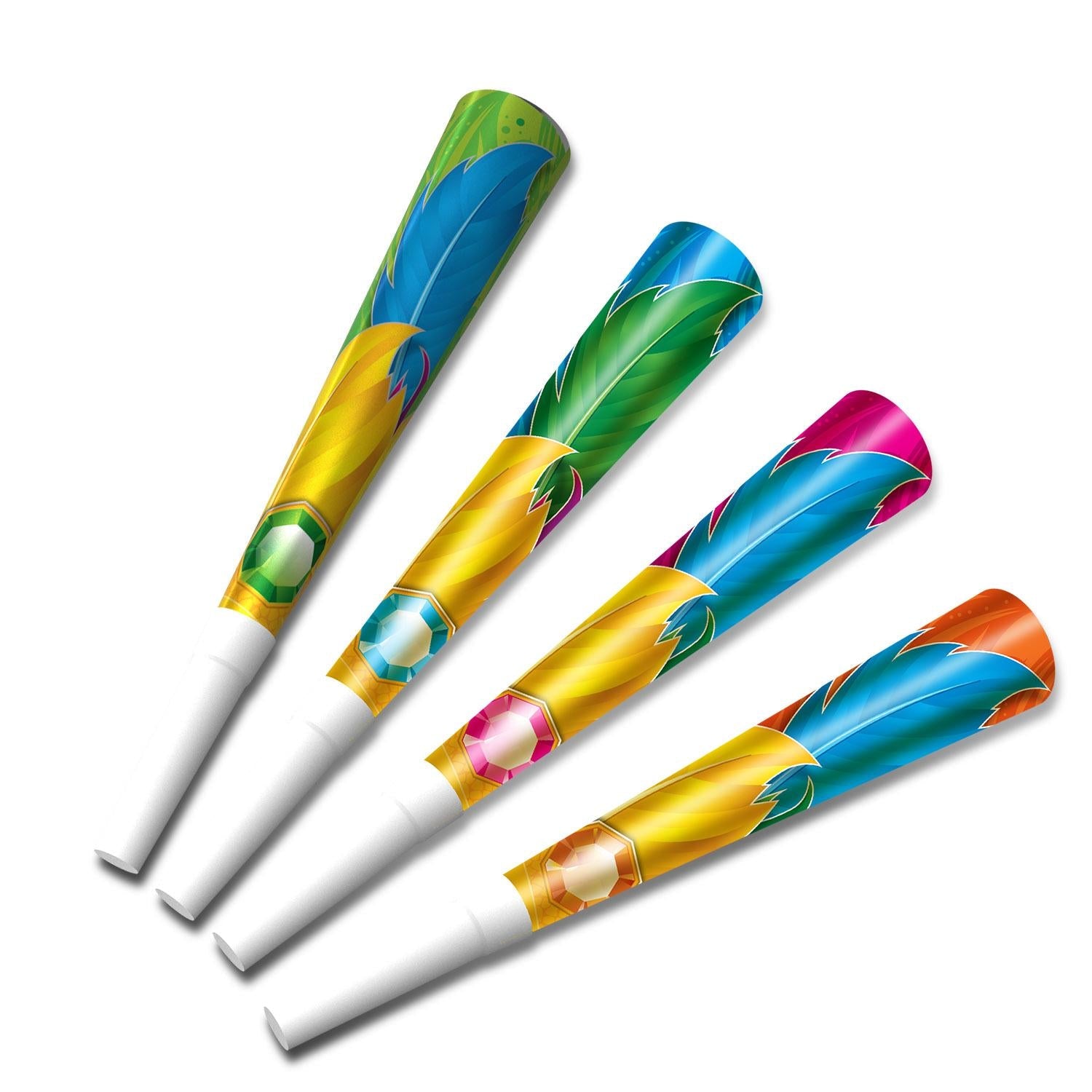 100 Pack Beistle New Year's Eve Rio Horns - Party Blowout Noisemakers for NYE Celebrations, Carnivals & Festive Events