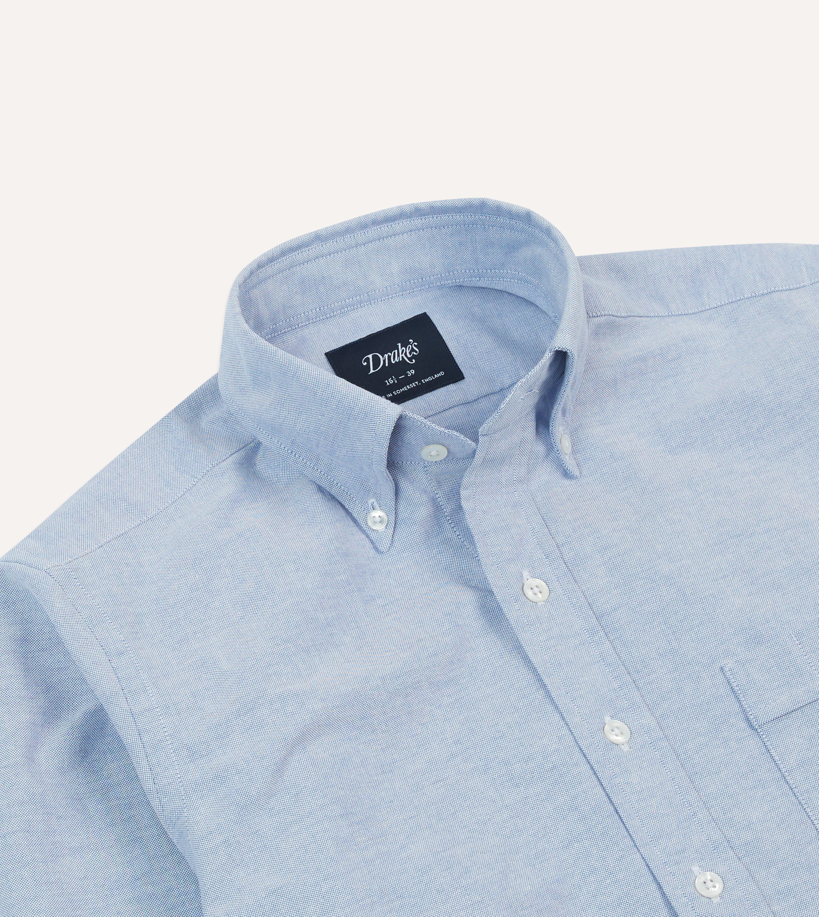 Premium Mid Blue Cotton Oxford Button-Down Shirt for Men | Classic Casual & Business Wear | Office, Date & Weekend Outfit