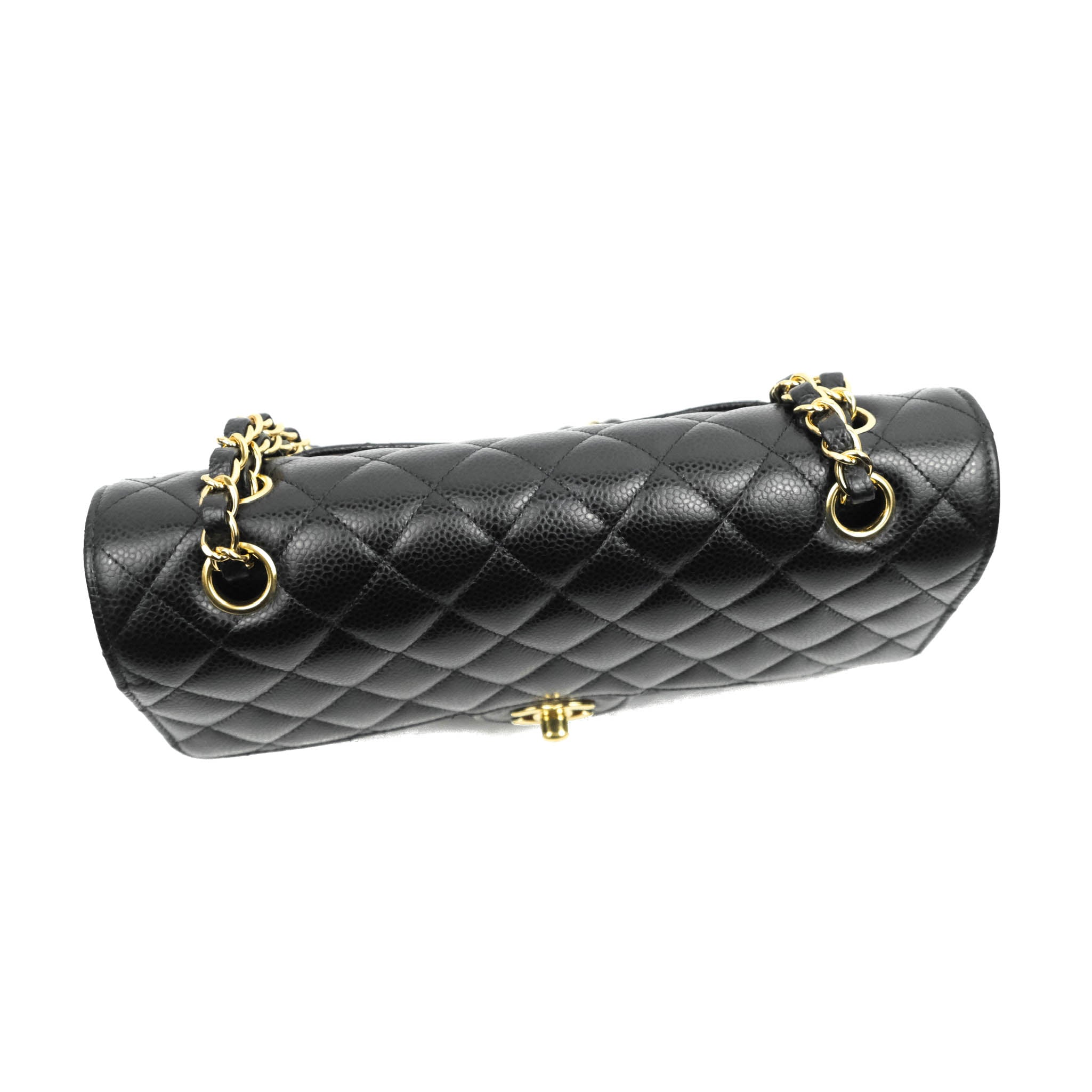 Chanel Classic Medium Double Flap Bag in Black Caviar Leather with Gold Hardware - Luxury Handbag for Women, Perfect for Work, Evening & Special Occasions