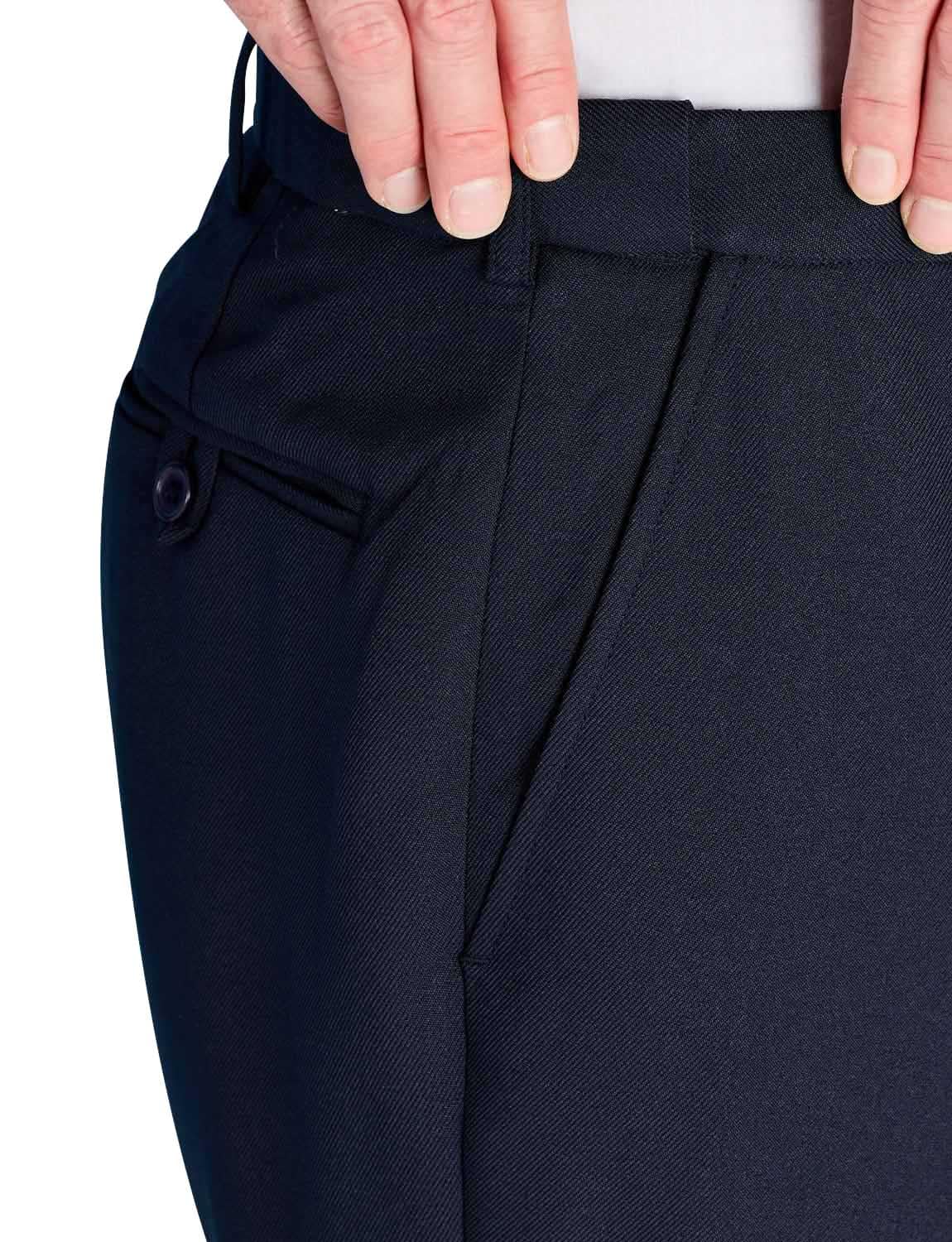 Men's Stretch Waist Formal Work Pants - Comfortable Dress Slacks with Hidden Elastic Waistband for Office & Business Meetings | Professional Attire for Work, Interviews & Special Occasions