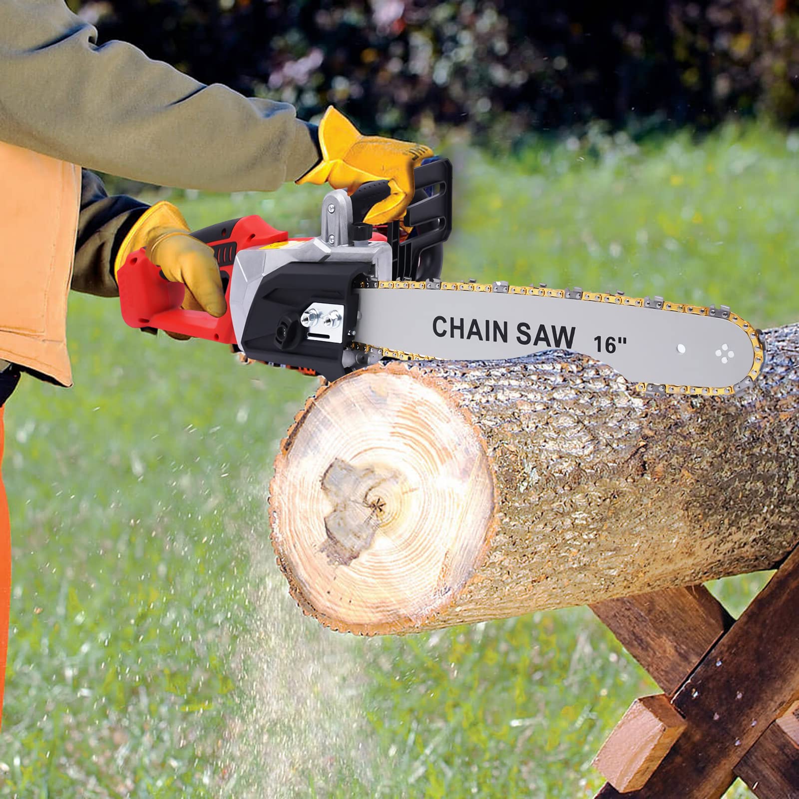 Mini Electric Chainsaw - Rechargeable One-Hand Chainsaw for Tree Pruning, Branch Cutting & Wood Trimming | Portable Cordless Chainsaw for Gardening, Landscaping & DIY Projects (Perfect for Homeowners, Camping & Yard Maintenance)