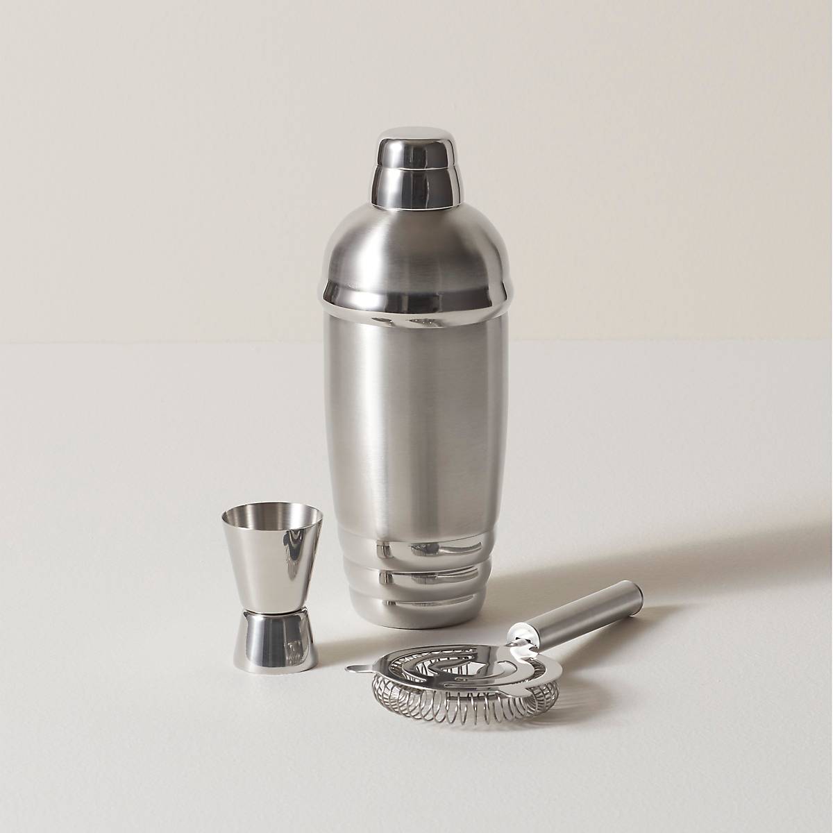 Premium Tuscany Metal Cocktail Shaker & Strainer Set - Bar Mixing Tools for Home Bartenders - Perfect for Mojitos, Margaritas & Cocktail Parties