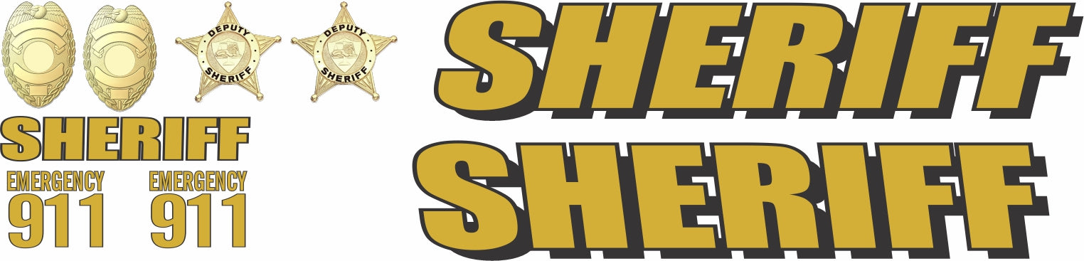 1:12 Scale Sheriff Badge Decal - Realistic Police Car & Costume Accessory for Model Kits, Cosplay, and DIY Projects