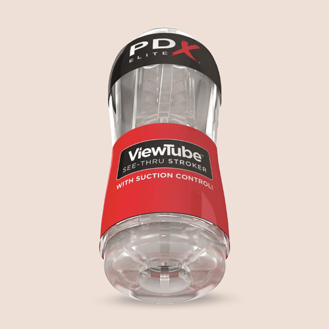 PDX Elite ViewTube Strober - Ribbed Transparent Sleeve for Enhanced Pleasure | Discreet Adult Toy for Solo Play & Couples Intimacy