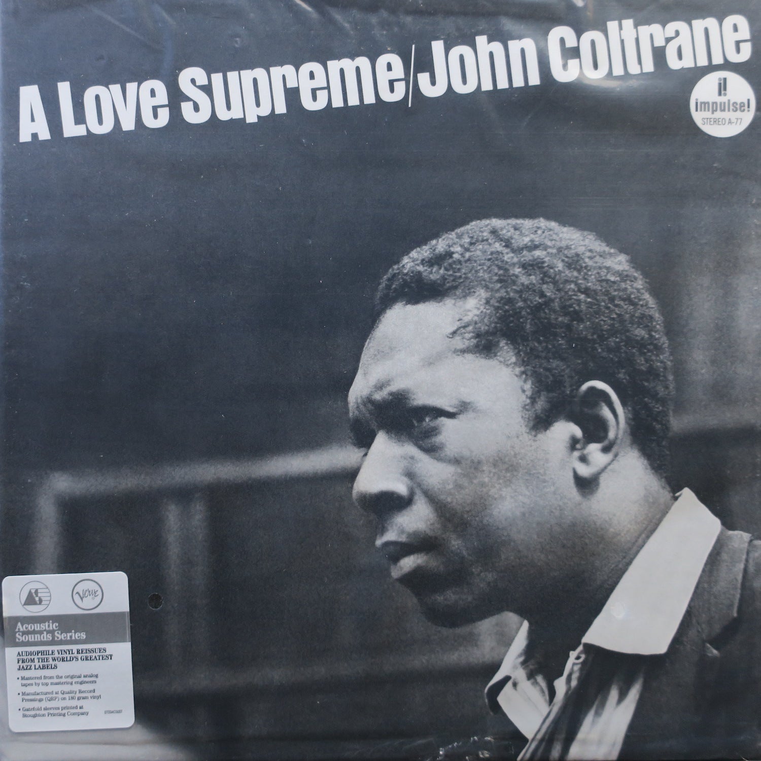 JOHN COLTRANE 'A Love Supreme' 180g Vinyl LP Record - High-Quality Audiophile Pressing by Acoustic Sounds | Perfect for Jazz Collectors & Vinyl Enthusiasts