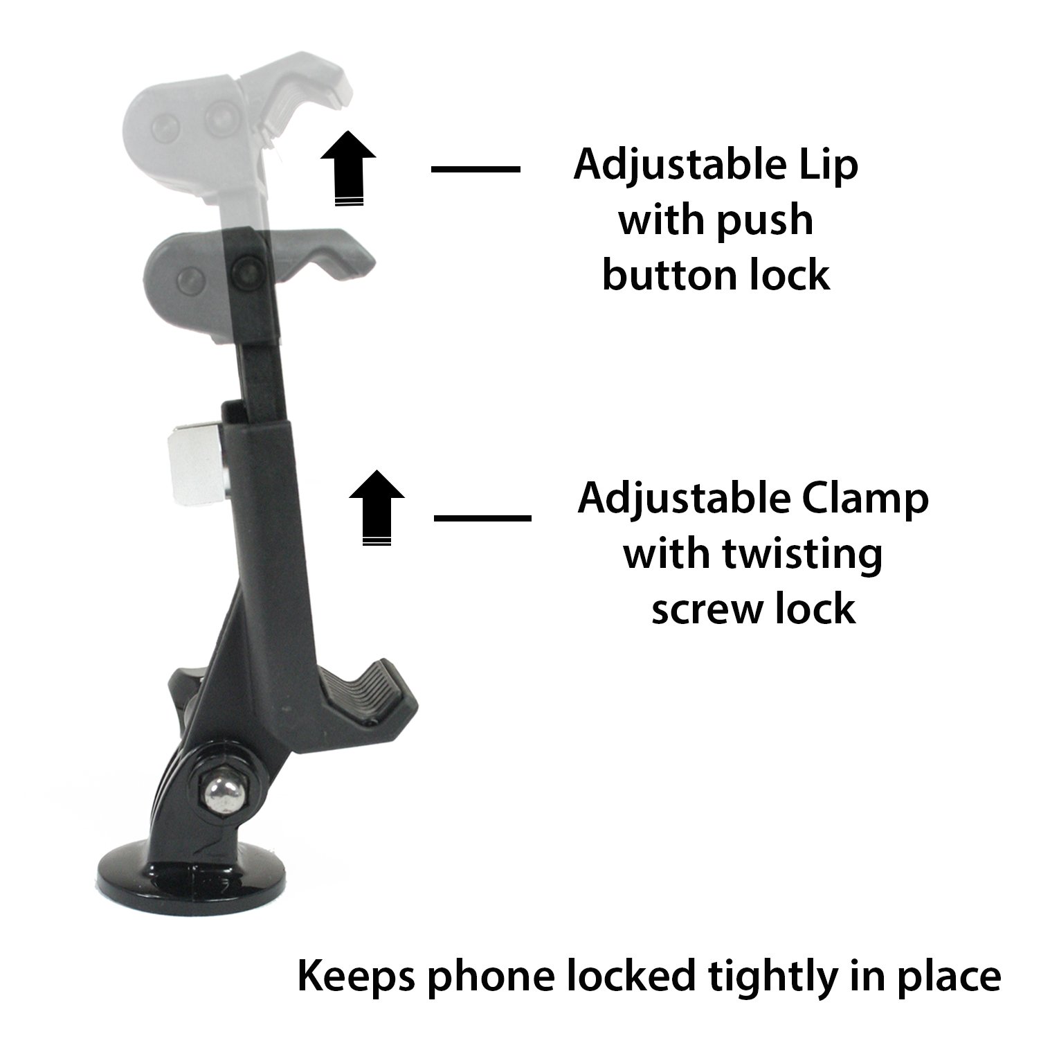 Livestream Gear® - Adjustable Locking Smartphone Mount with Tripod Adapter for Live Streaming, Photography & Video Recording. Compatible with iPhone, Android & GoPro Cameras (Includes Phone Clamp & Wrench) - Perfect for YouTube, TikTok, Vlogging & Outdoor Adventures