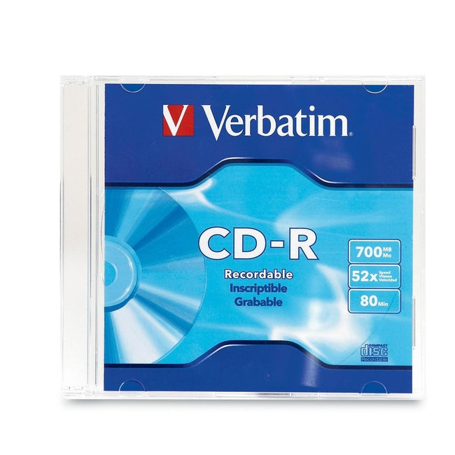 1 Pack CD-R 80Min 700MB 52X Speed Branded Spindle - Perfect for Data Backup, Music Recording & Office Use