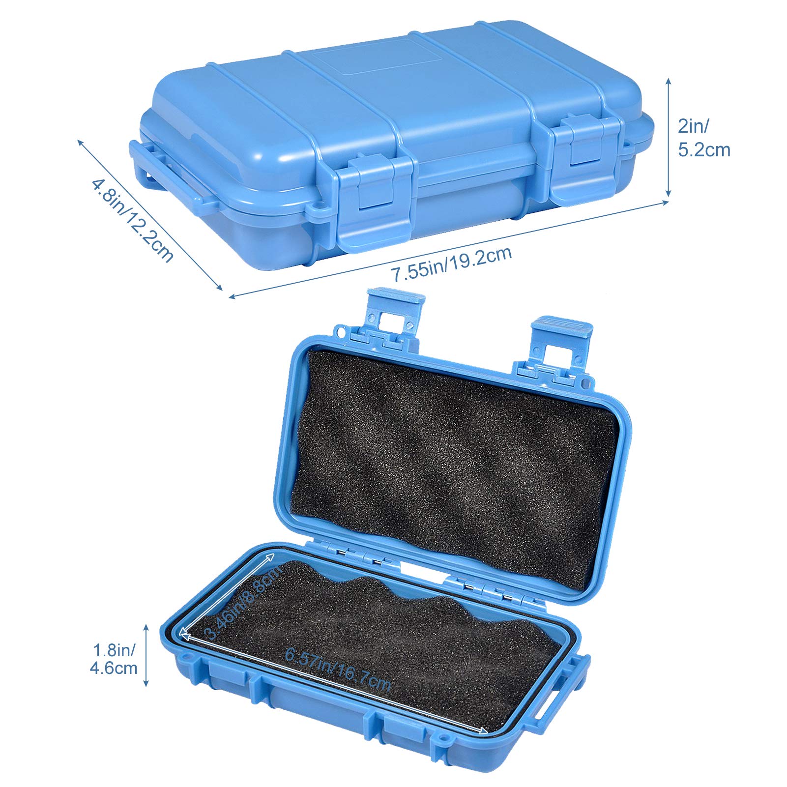 Waterproof Dry Box with U-Shape Buckles - Plastic Storage Case for Camping, Fishing, Boating & Outdoor Gear Protection | Portable Airtight Container for Electronics, Documents & Valuables
