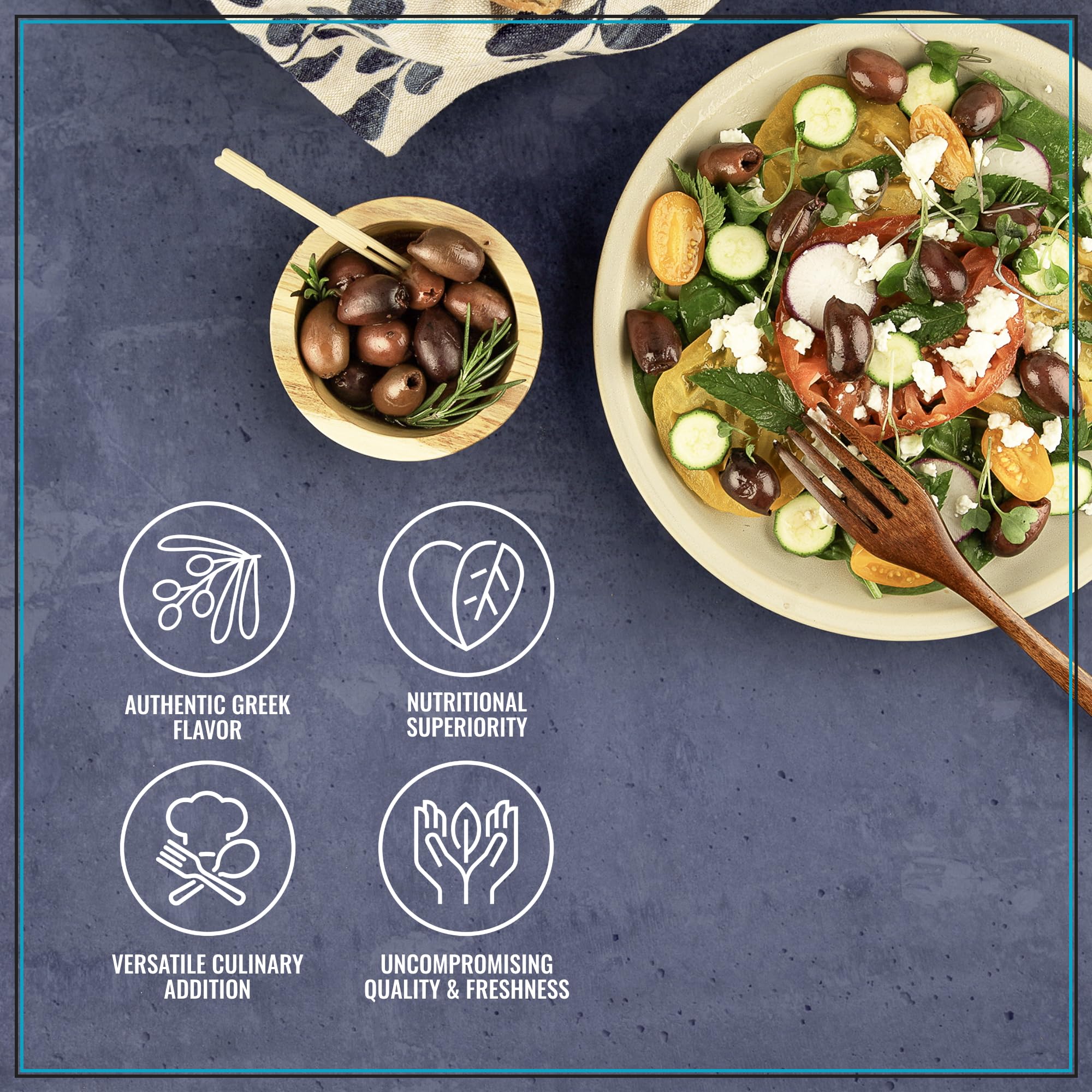 Krinos Pitted Kalamata Large Olives 4.4lb (2kg) - Premium Greek Olives for Salads, Charcuterie Boards & Mediterranean Recipes