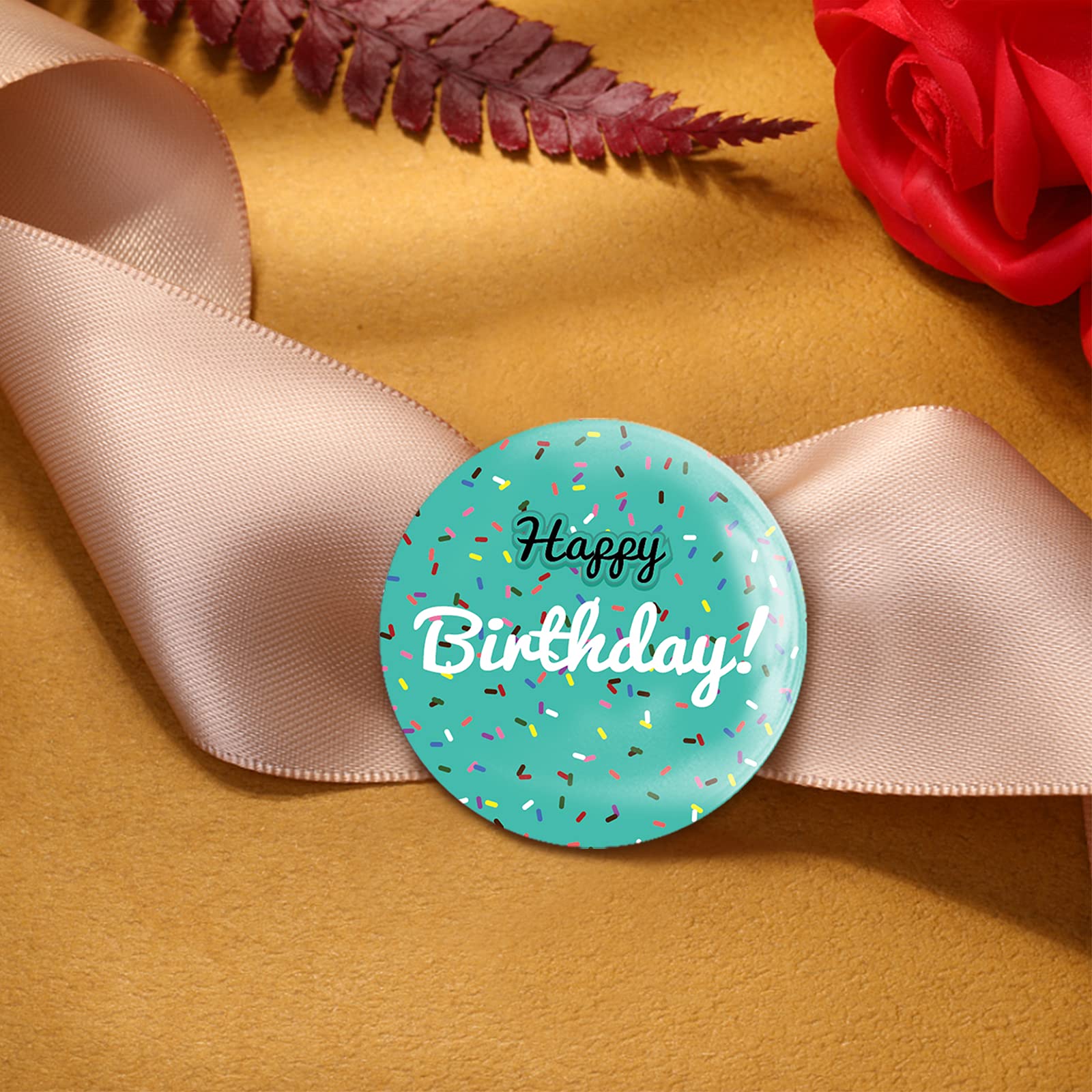 GLOBLELAND 9-Piece Happy Birthday Button Pins Set - Colorful 2.25 Inch Birthday Party Pins for Men & Women - Fun Brooches for Birthday Celebrations, Gifts & Events