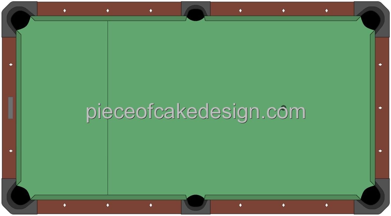 1/4 Sheet Edible Cake & Cupcake Topper for Pool & Billiard Tables - Perfect for Birthday Parties, Game Room Decorations & Themed Celebrations