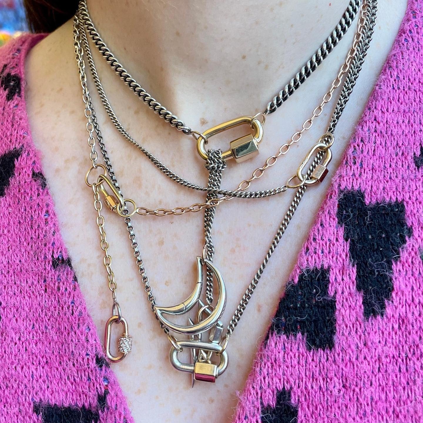 14K Yellow Gold Chubby Medium Lock by Marla Aaron - Elegant Jewelry for Everyday Wear & Special Occasions