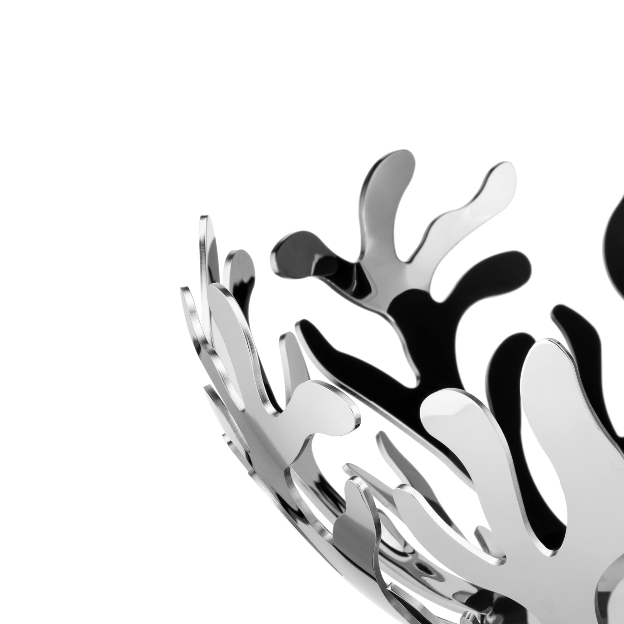 Alessi Mediterraneo 11.5-Inch Stainless Steel Fruit Bowl - Elegant Silver Serving Dish for Fruits, Snacks & Table Decor | Perfect for Kitchen, Dining Room & Party Serving