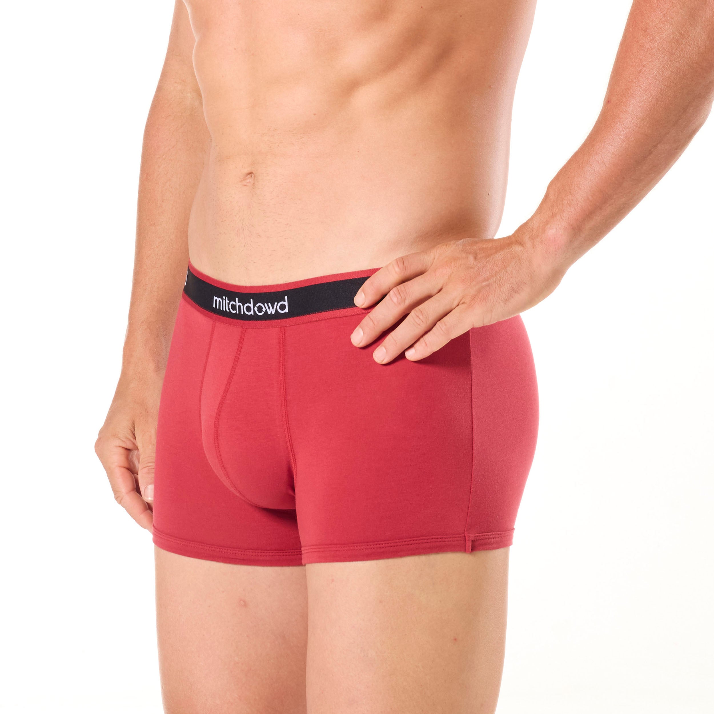 Men's Cotton Dog Print Boxer Briefs 3-Pack - Comfortable Underwear for Casual Wear, Lounge & Sleep - Red