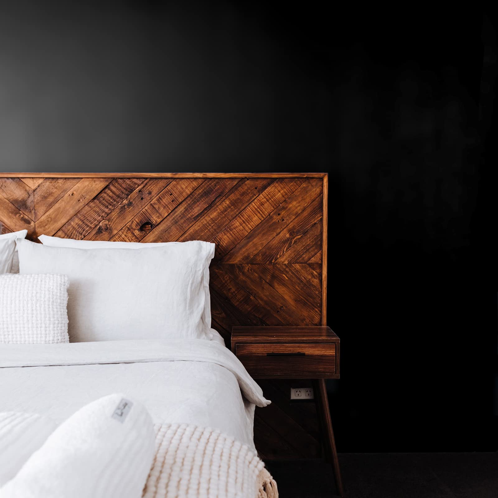 VEELIKE 15.7''x118'' Matte Black Peel and Stick Wallpaper - Removable Self-Adhesive Vinyl Contact Paper for Walls, Cabinets, Shelves, Furniture & Countertops | Waterproof, Thick & Durable | Perfect for Bedroom, Kitchen, Office & Home Decor