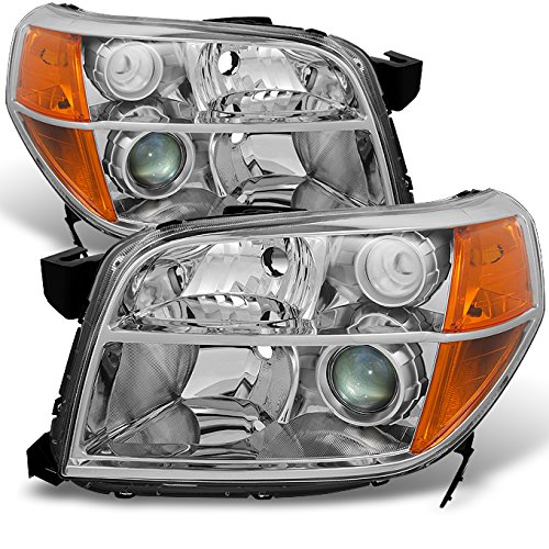 AKKON Clear Projector Headlights for Honda Pilot - Driver Left & Passenger Right Side Replacement - Upgrade Your Night Driving Safety & Style