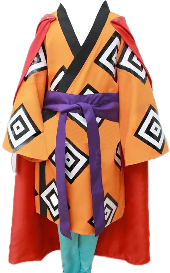 Anime Jinbe Cosplay Costume for Men - One Piece Character Outfit with Pants & Sandals - Perfect for Halloween, Comic Con & Cosplay Events