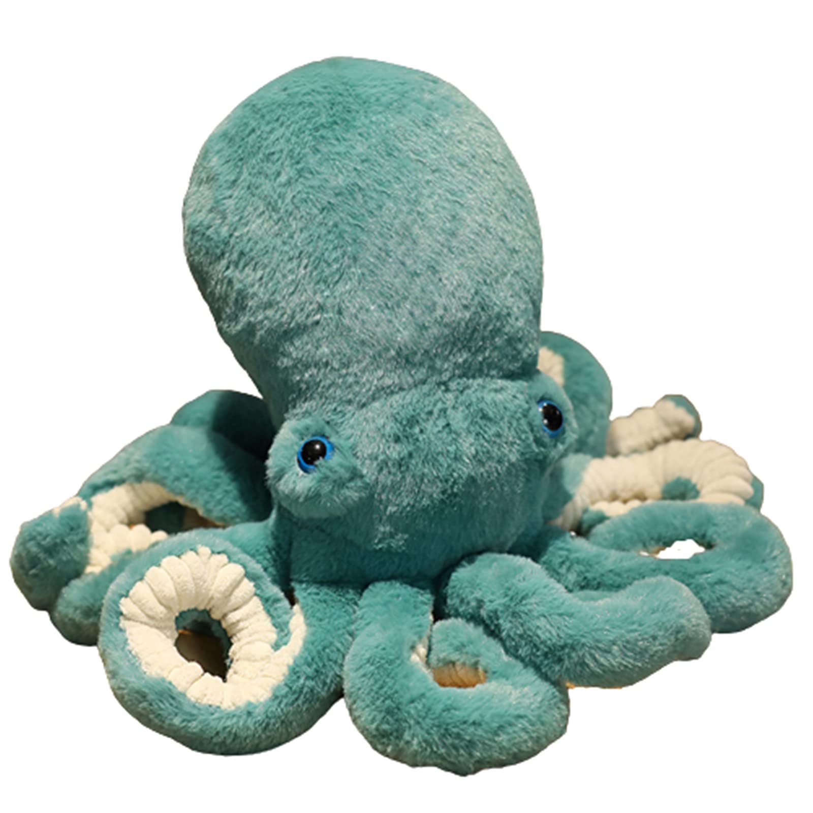 XINGQUAN Green Octopus Plush Toy - 11.8 Inch Soft Stuffed Animal for Kids, Cute Sea Creature Gift for Birthday & Christmas | Perfect for Cuddling, Nursery Decor & Ocean-Themed Parties