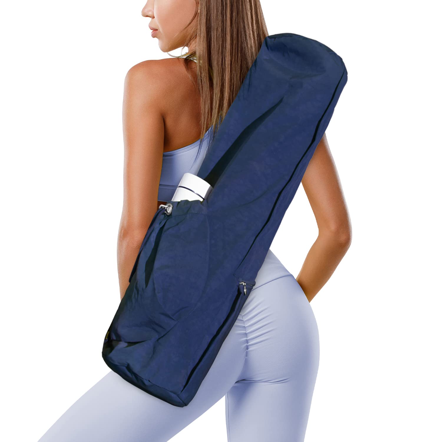Premium Waterproof Yoga Mat Bag with Adjustable Strap & Multi-Pockets - Fits 1/4