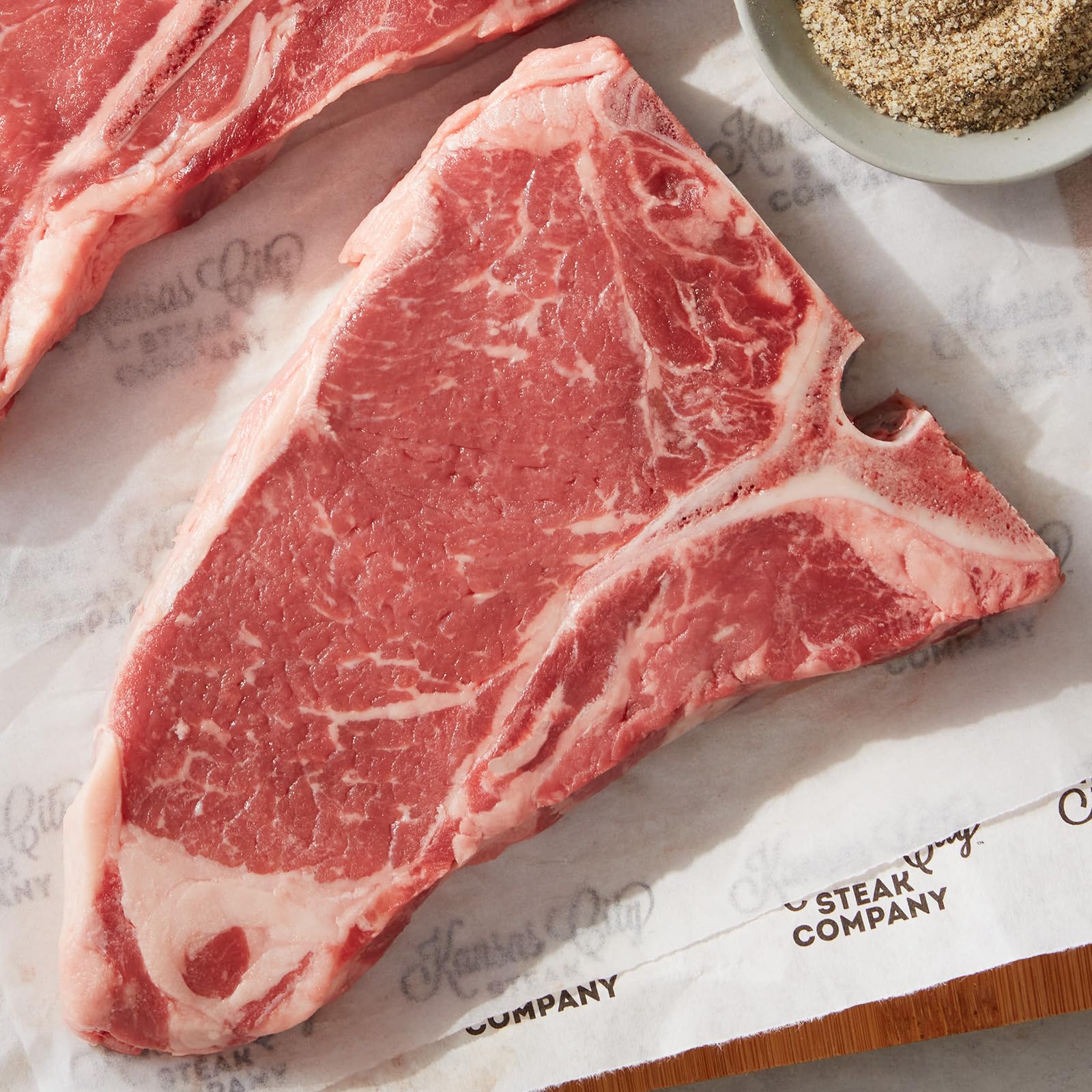 Premium T-Bone Steak - USDA Prime Beef with Juicy Strip & Tender Filet Mignon - Dry Aged 28 Days - Kansas City Steak Company (6 Pack, 20oz Each) - Perfect for Grilling, BBQ Parties & Fine Dining at Home