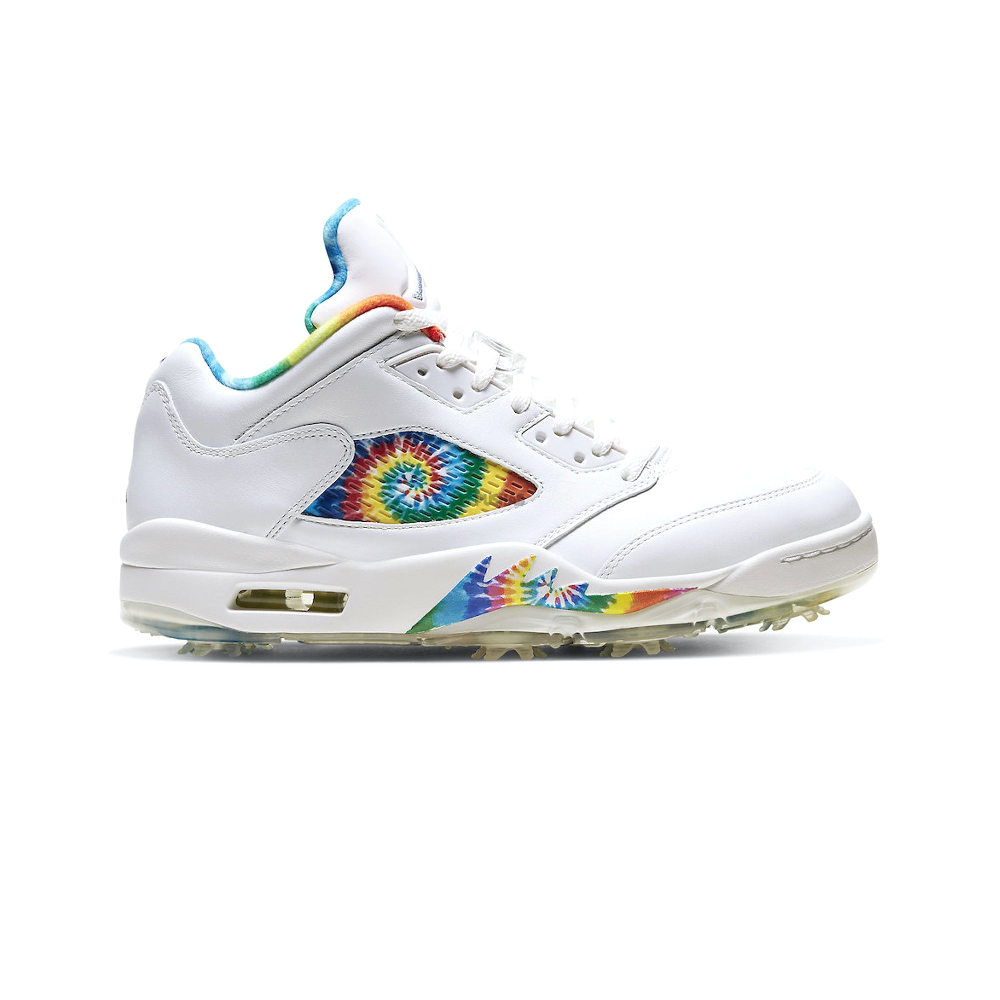 Air Jordan 5 Retro Low Golf Shoes 'Tie Dye' (2020) - Men's Basketball-Inspired Golf Sneakers for Comfort & Style on the Course