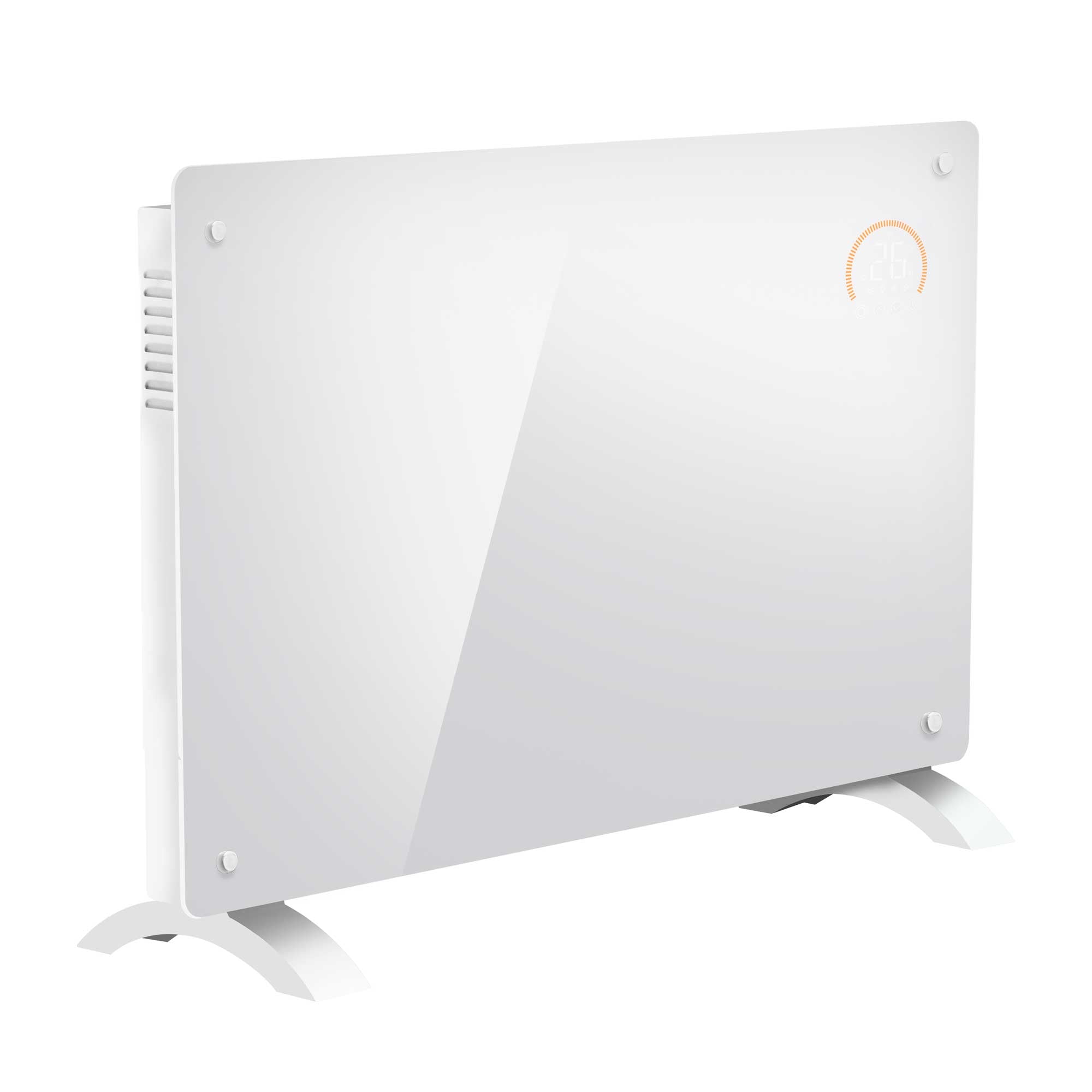 Baridi 2000W Smart WiFi Electric Glass Panel Heater with 24/7 Timer & Remote Control - White Space Heater for Bedroom, Office & Home Use (Model DH140)