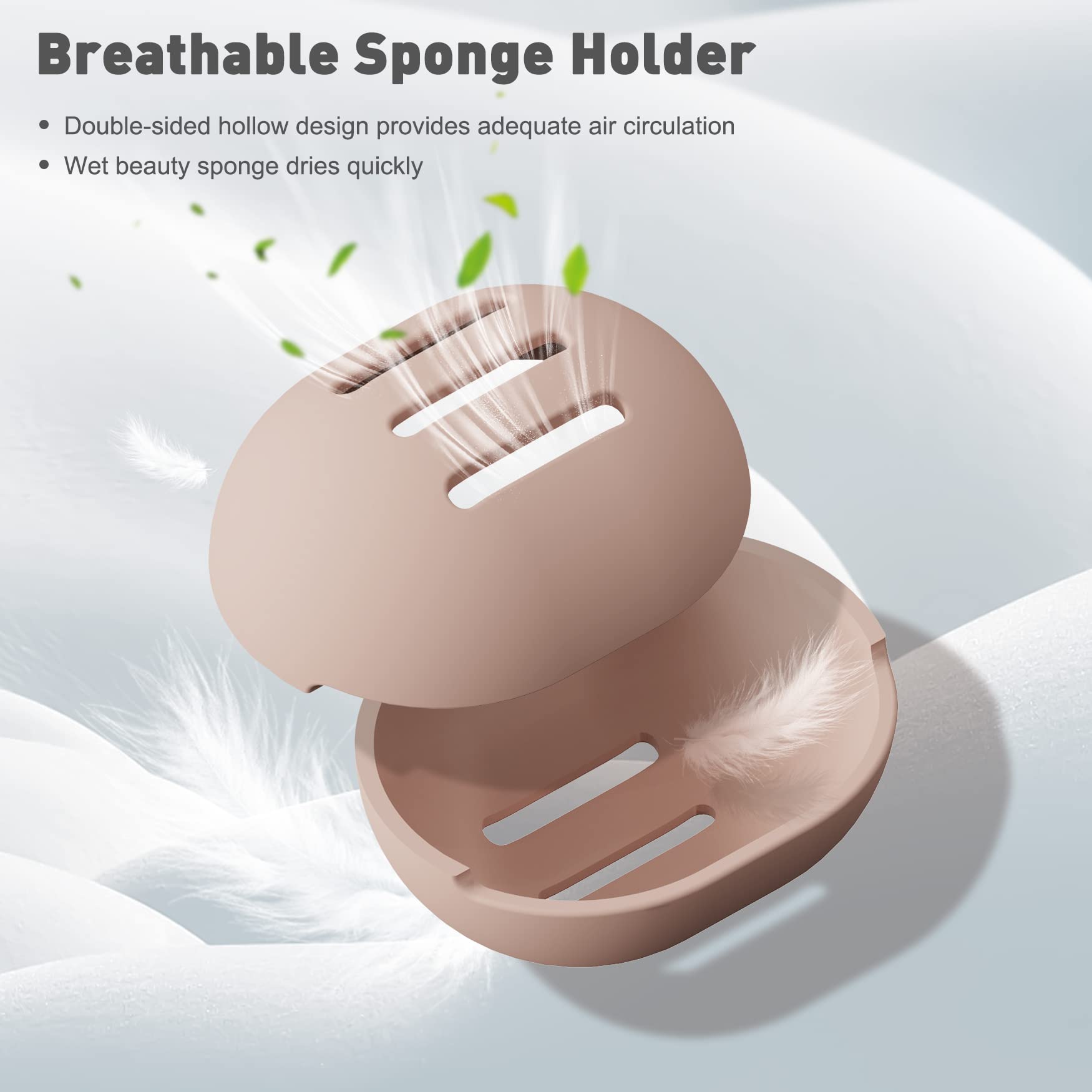 BEZOX Non-Latex Makeup Sponge with Holder - Soft, Skin-Friendly for Liquid Foundation & Travel