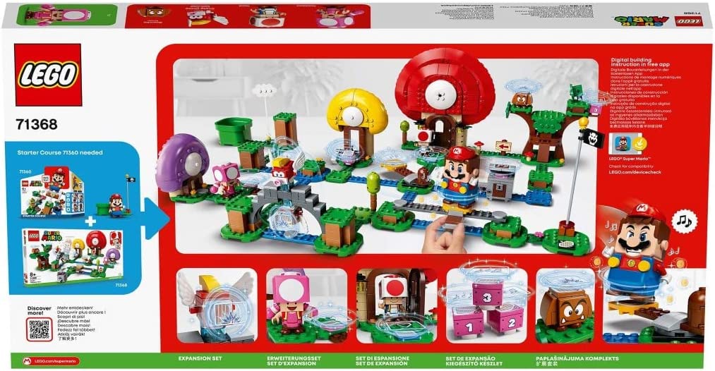 LEGO Super Mario Toad's Treasure Hunt Expansion Set 71368 - Interactive Building Toy for Kids Ages 6+ | Perfect for Creative Play, Birthday Gifts & Mario Fans Collection