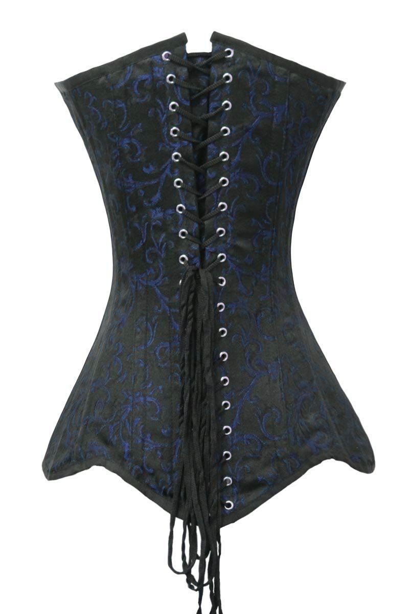 Luvsecretlingerie Heavy Duty 26 Double Steel Boned Waist Training Corset - Brocade Long Torso Overbust Shaper #8151 for Women | Waist Cincher, Body Shaping, Burlesque, Cosplay, Victorian Style Outfits