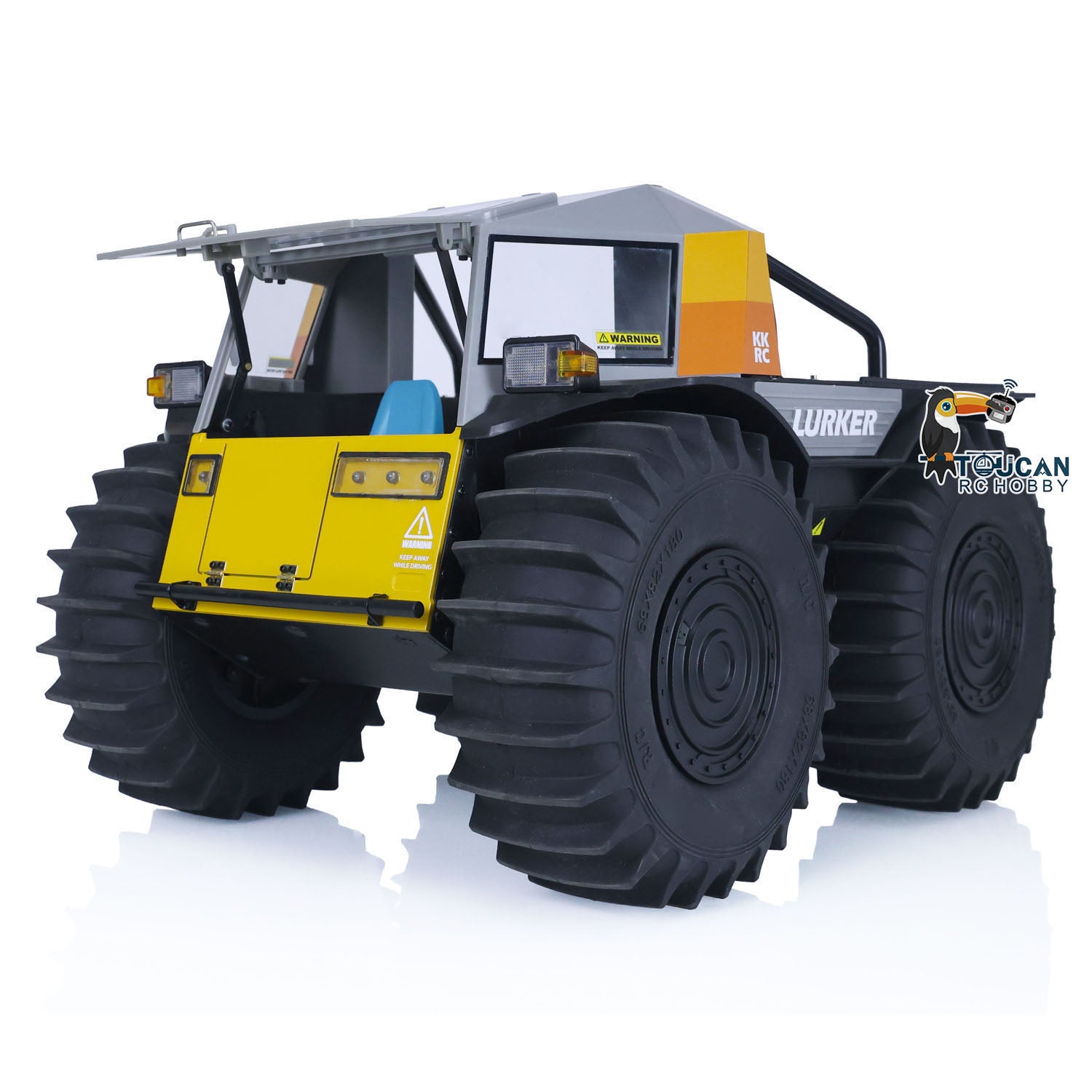 1/10 Scale Ready-To-Run RC Off-Road Vehicle - All-Terrain Amphibious Climbing Car with LED Light System - Remote Control Truck for Outdoor Adventure, Beach & Mountain Crawling (US Stock)
