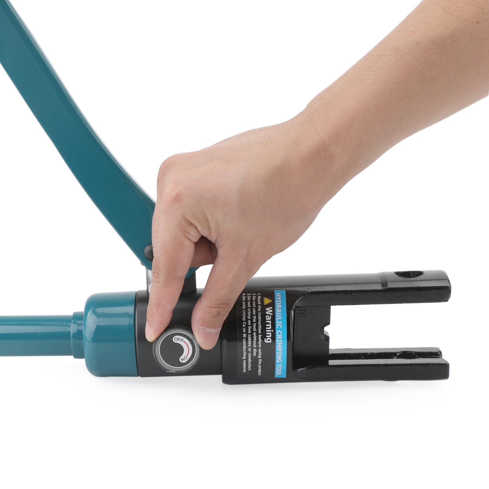 10T Hydraulic Wire Crimper with 8 Black Dies - Professional Battery Cable Lug Terminal Crimping Tool for Automotive, Marine, and Electrical Applications