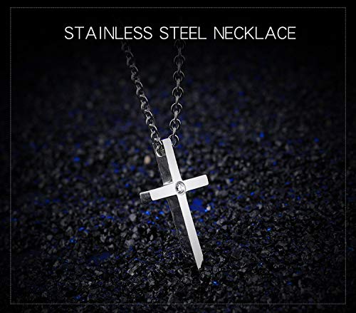 Elegant Small Cross Pendant Necklace for Women - Minimalist Sterling Silver Religious Jewelry - Perfect Mothers Day Gift, Birthday Present for Her - Ideal for Church, Weddings & Everyday Wear