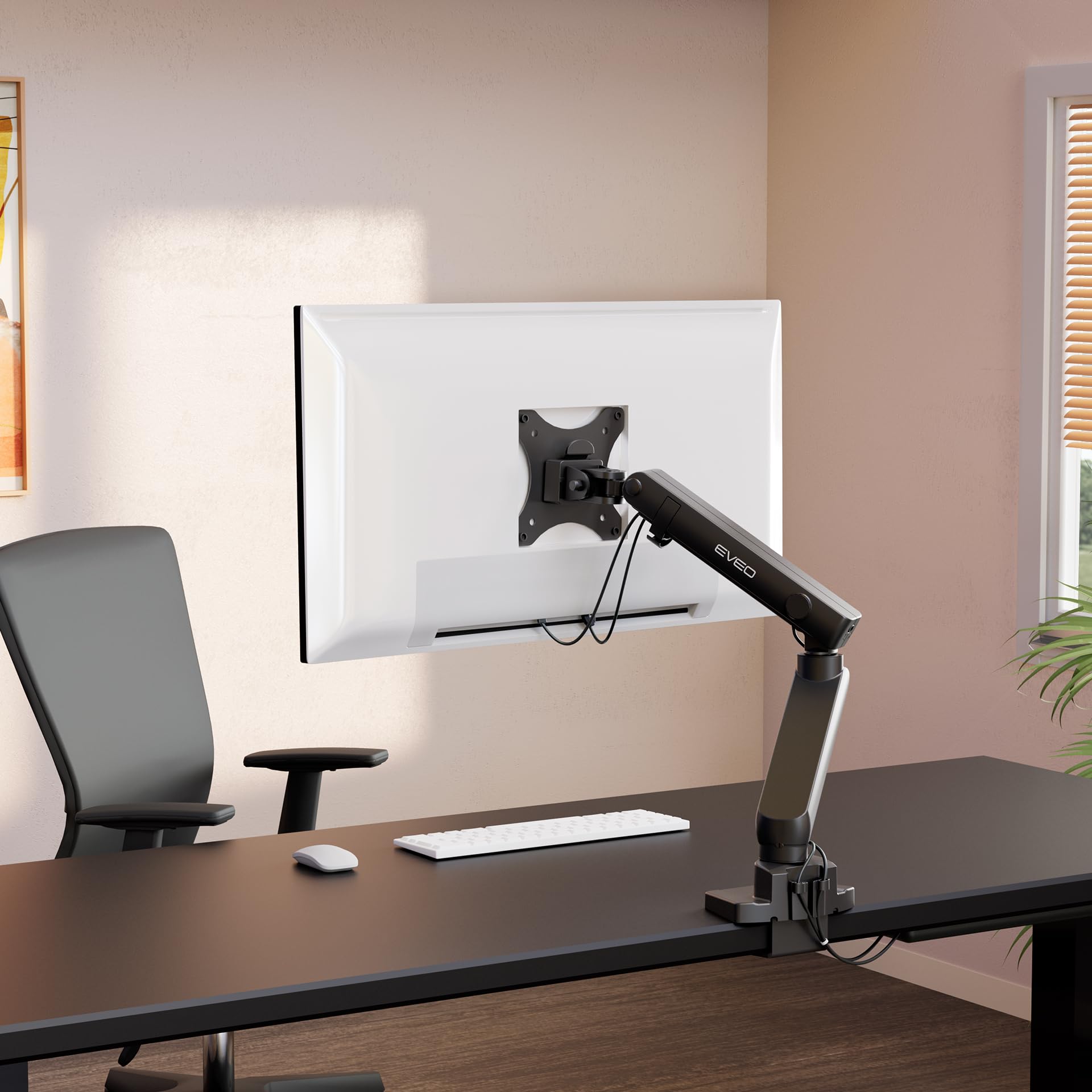 EVEO Premium Single Monitor Arm Mount for 14
