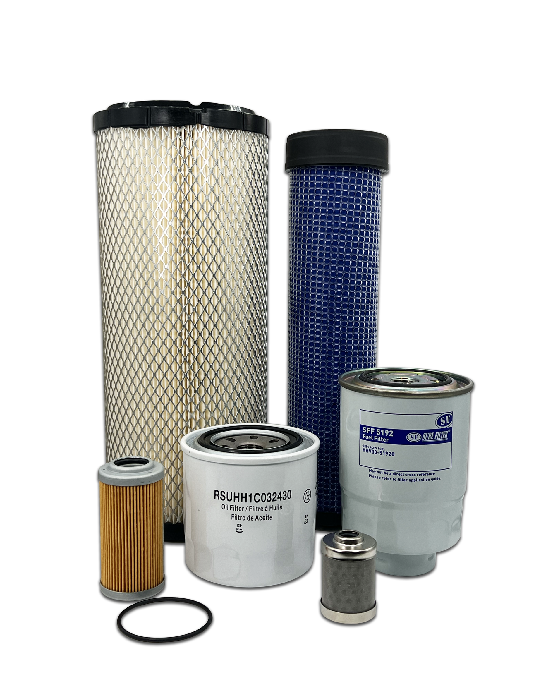 HERO® Maintenance Filter Kit for Kubota KX080-4 Excavator - Air, Oil & Fuel Filters Replacement - Perfect for Construction & Heavy Equipment Maintenance