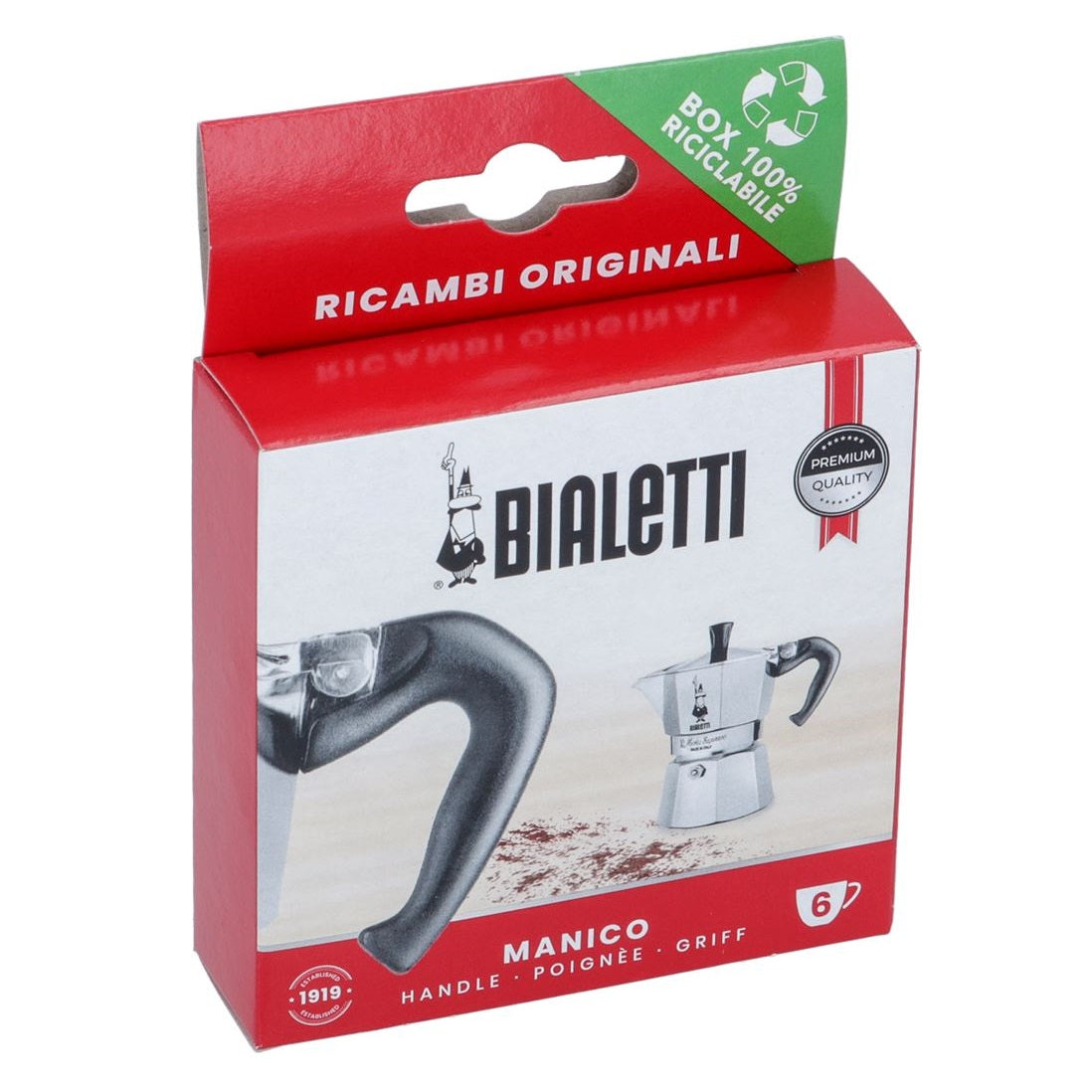 Bialetti Moka Express Replacement Handle - Durable Stovetop Espresso Maker Spare Part for Home & Professional Coffee Brewing