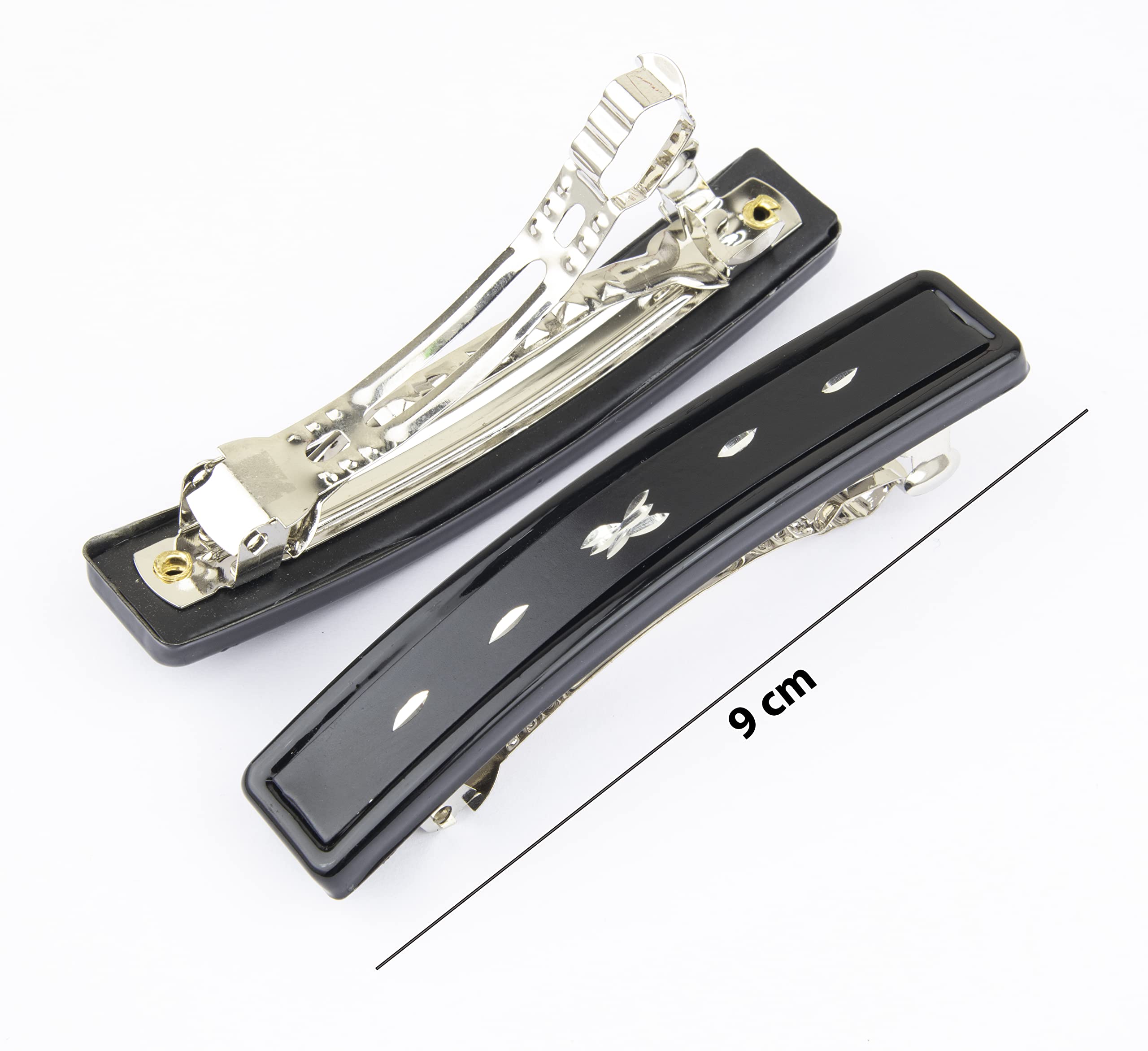 3 Pack Silver Hair Clips for Women & Girls - Stylish Hair Accessories for Ponytails, Braids & Everyday Hairstyles