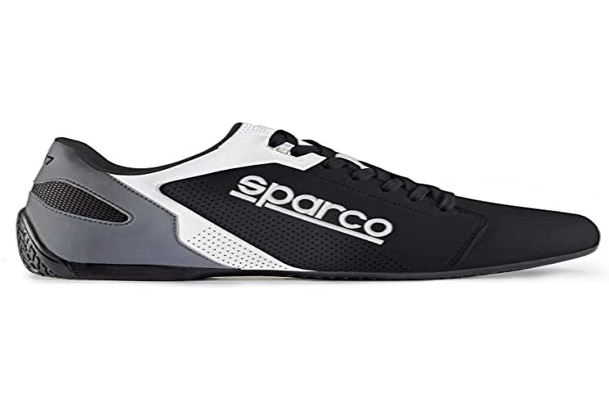 SPARCO S00126344NRBI SL-17 Black & White Slippers for Men - Size 44 | Comfortable Indoor & Outdoor House Shoes for Relaxing at Home, Lounging, or Quick Errands