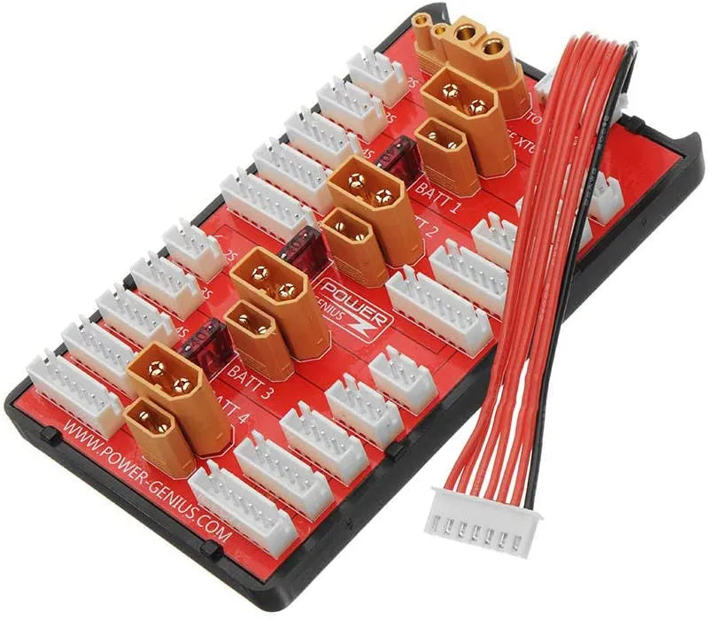 XT30 XT60 Lipo Battery Parallel Charging Board - 2 in 1 Balance Board for 2S-6S RC Drone Batteries | Safe Parallel Charging Solution for FPV Racing & RC Hobbyists