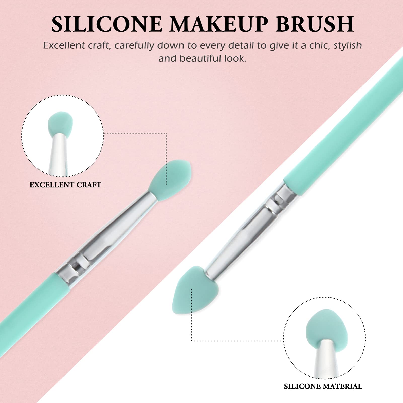 FOMIYES 7-Piece Labeled Silicone Makeup Brush Set - Professional Facial Mask & Cream Application Tools for Women - Easy to Clean & Reusable - Perfect for Skincare Routine, Makeup Application & At-Home Spa Days