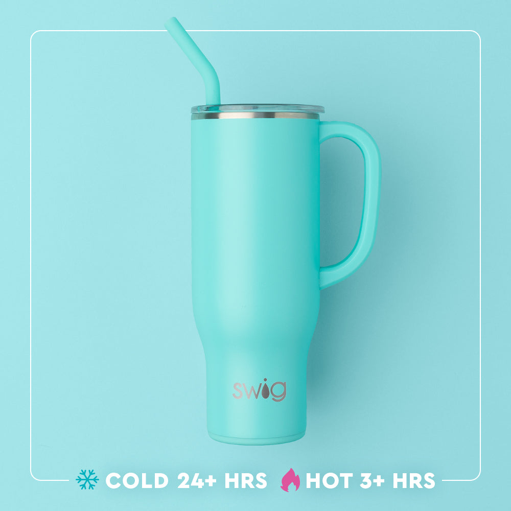 30oz Crimson Mega Mug - Large Insulated Coffee Cup for Hot & Cold Drinks - Perfect for Home, Office, Camping & Travel