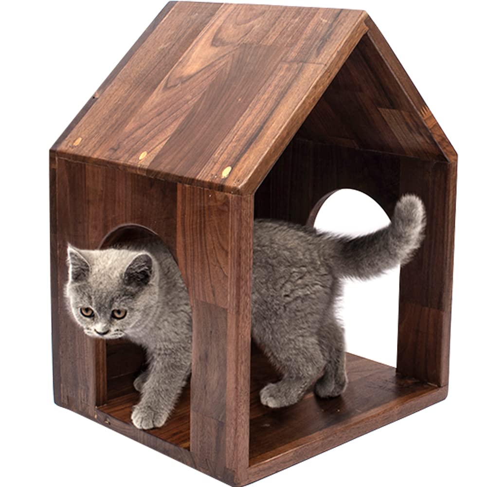 Wooden Wall-Mounted Cat House - Cozy Cat Bed, Perch & Shelf for Indoor Cats | Perfect for Small Spaces & Home Decoration | Durable Cat Furniture for Climbing & Lounging