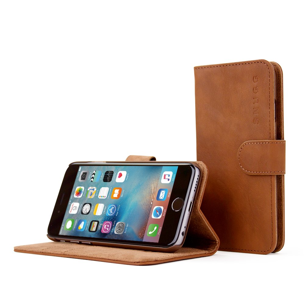 Premium Leather iPhone 6/6S Wallet Case with Card Slots & Stand Feature - Distressed Brown Flip Cover for Everyday Protection & Convenience - Perfect for Work, Travel, and Hands-Free Viewing
