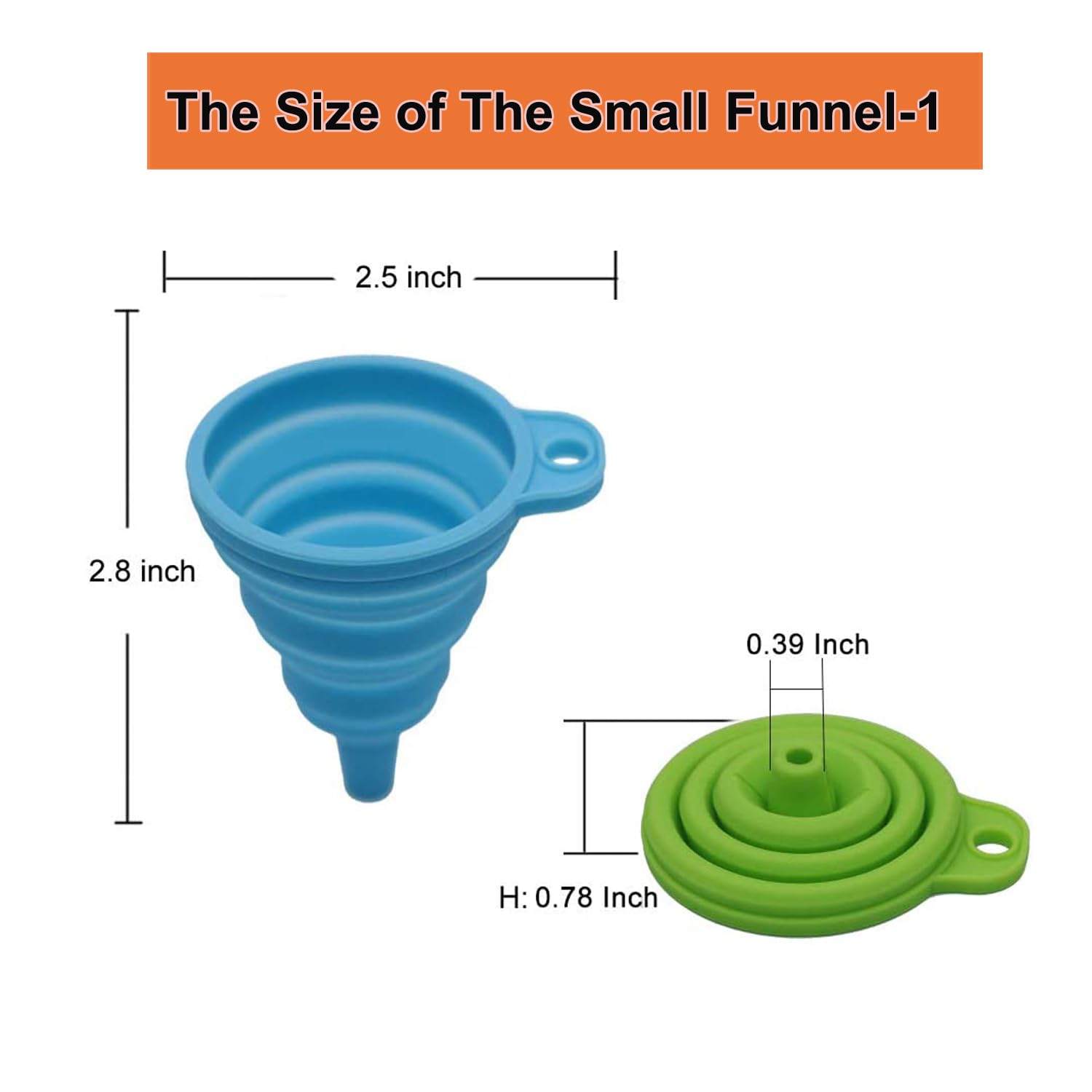 Premium Kitchen Funnel Set - 6 Pack Collapsible Silicone Funnels (Small & Large) | Food Grade, BPA-Free for Liquid Transfer, Bottle Filling & Cooking | Perfect for Home Kitchen, Camping & Baking Accessories