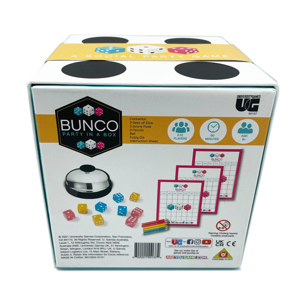 Bunco Party in a Box - Ultimate Dice Game Set for 12 Players | Fun Group Game for Family Gatherings, Girls Night Out & Office Parties