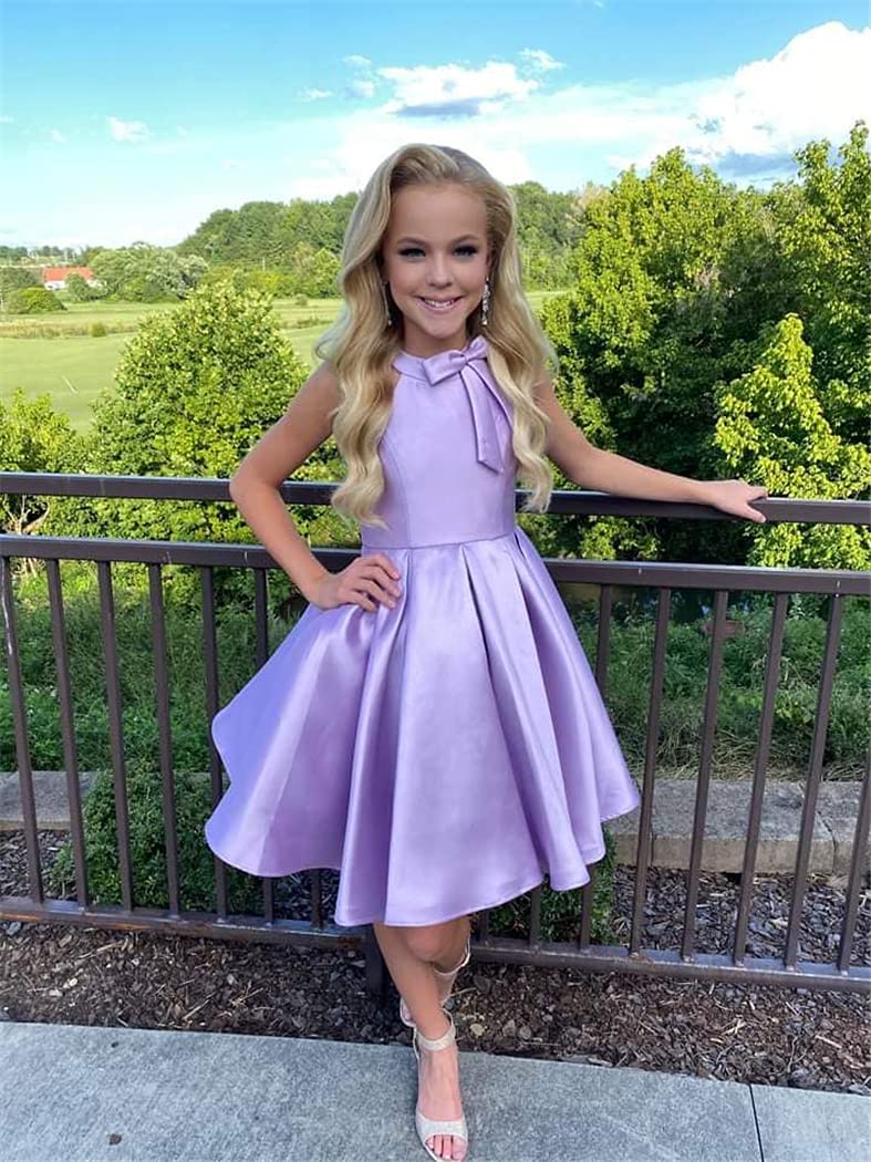 Girls' Short Halter Pageant Dress - Elegant Princess Formal Party Gown for Interviews & Special Occasions | Perfect for Pageants, Proms, and Birthday Parties